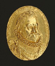 Example 10: Medal of Emperor Rudolf II: Overall view, front (obverse)