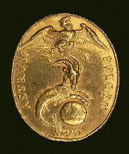 Example 10: Medal of Emperor Rudolf II: Overall view, back (reverse)