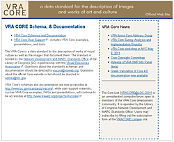 Library of Congress VRA CORE site